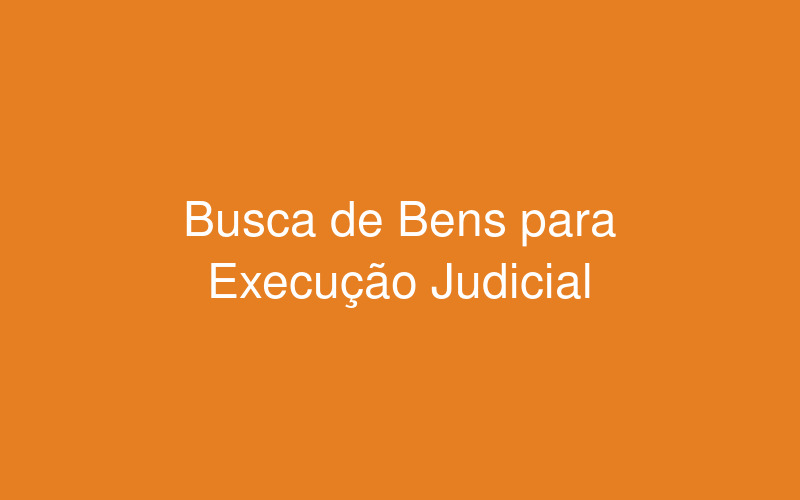 Busca de bens para execução judicial: estratégias eficientes para localizar patrimônio do devedor